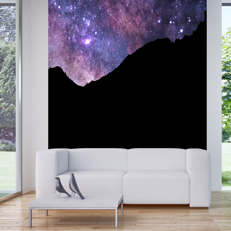Modern Style Galaxy Murals Wallpaper for Living Room, Custom Size Available