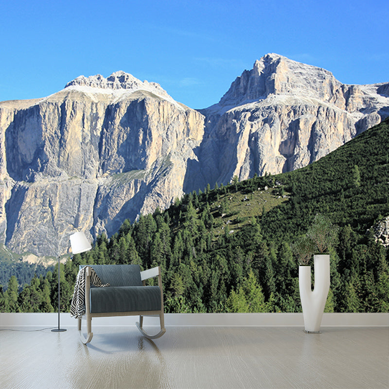 Mountain Landscape Mural Wallpaper Water Resistant Wall Covering for House Interior