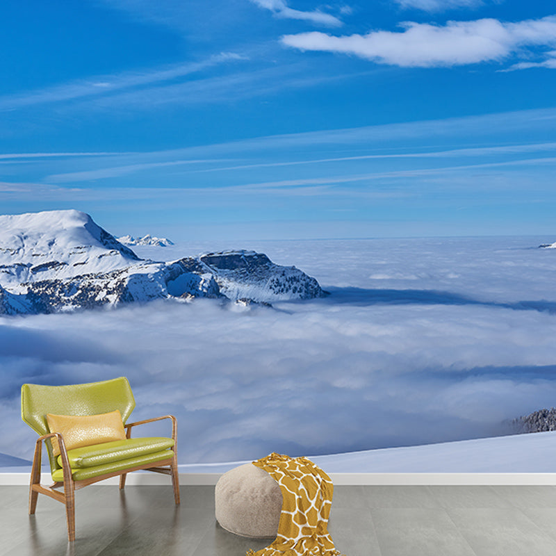 Mountain Landscape Mural Wallpaper Water Resistant Wall Covering for House Interior