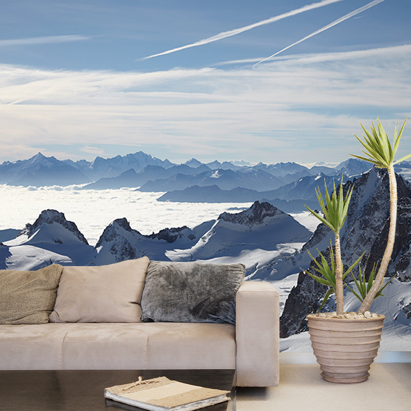 Photography Mountain Environment Friendly Mural Wall Covering for Living Room