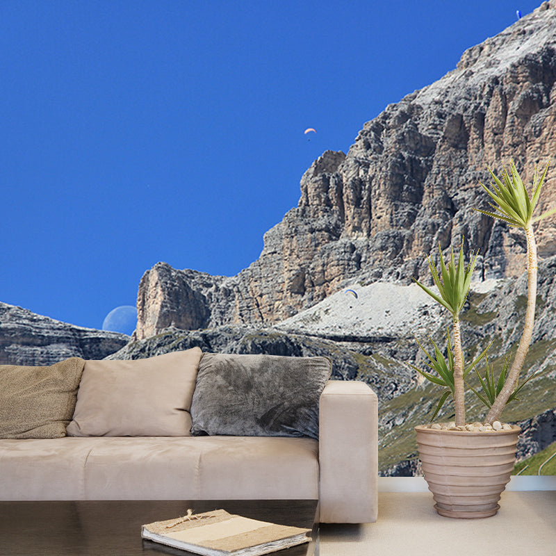 Modern Mountain Moisture Resistant Mural Wall Covering for Sleeping Room