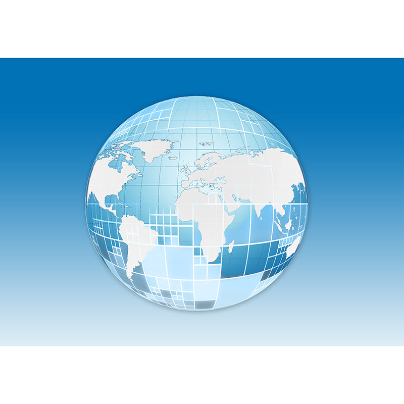 Map Illustration Wall Mural Contemporary Wall Decoration for Living Room