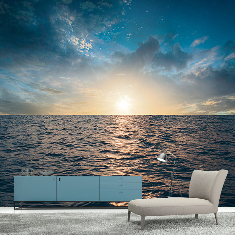 Modern Beach Environment Friendly Mural Wall Covering for Sleeping Room