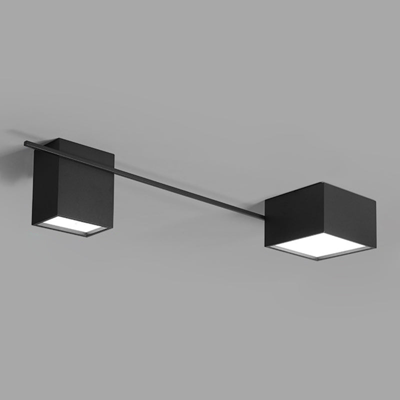 Modern Artistic LED Ceiling Light Iron Geometric Ceiling Fixture with Acrylic Shade