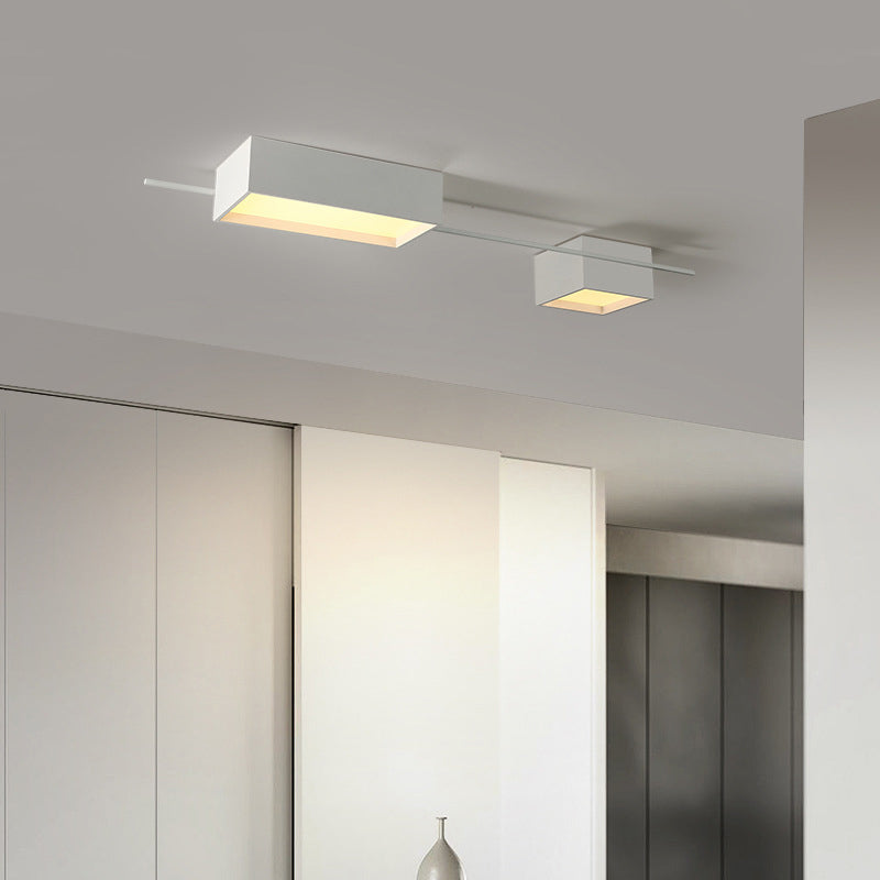 Modern Artistic LED Ceiling Light Iron Geometric Ceiling Fixture with Acrylic Shade