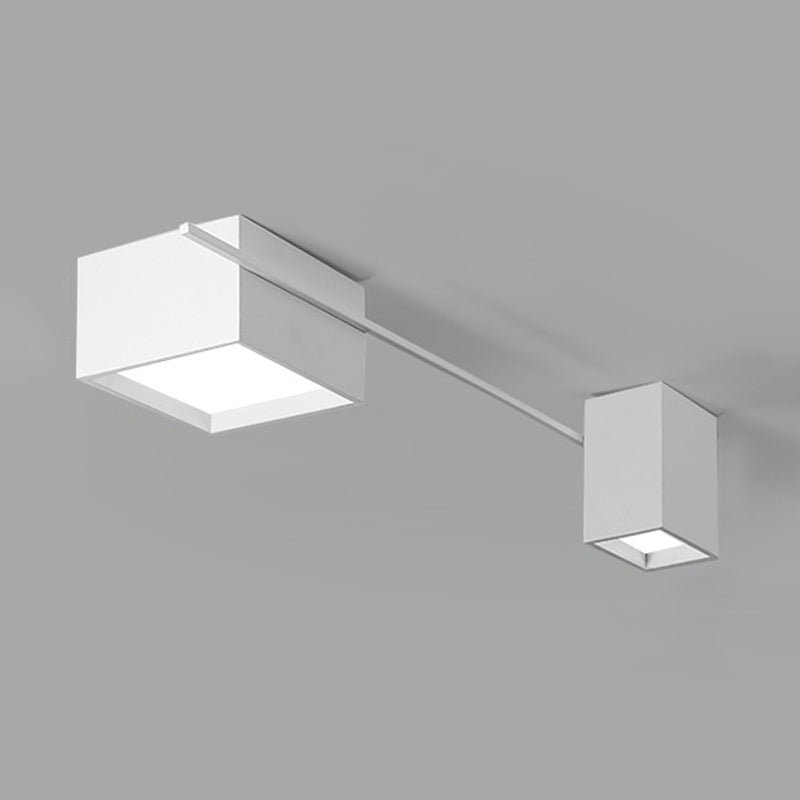 Modern Artistic LED Ceiling Light Iron Geometric Ceiling Fixture with Acrylic Shade