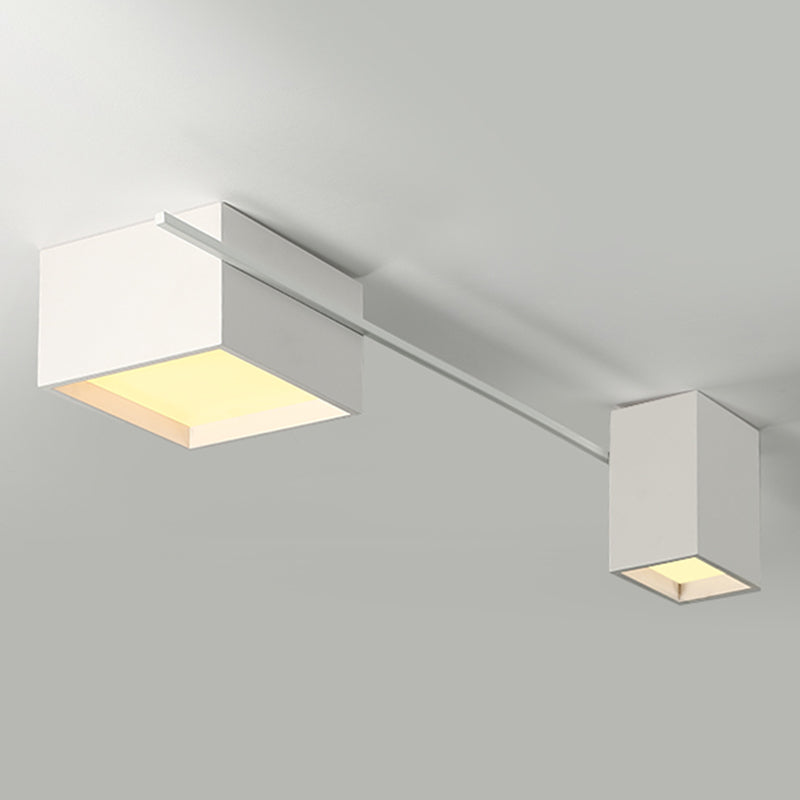 Modern Artistic LED Ceiling Light Iron Geometric Ceiling Fixture with Acrylic Shade