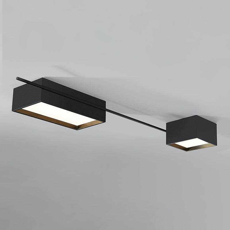 Modern Artistic LED Ceiling Light Iron Geometric Ceiling Fixture with Acrylic Shade