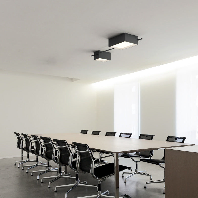 Arte Moderno Lámpara LED de techo de hierro fundido lámpara acrílica de techo geométrico