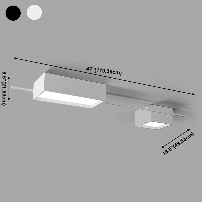 Modern Artistic LED Ceiling Light Iron Geometric Ceiling Fixture with Acrylic Shade