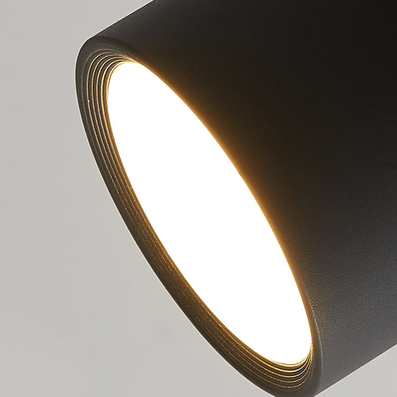 Modern Concise Corridor Flush Mount Iron Cylindrical LED Ceiling Light with Acrylic Shade