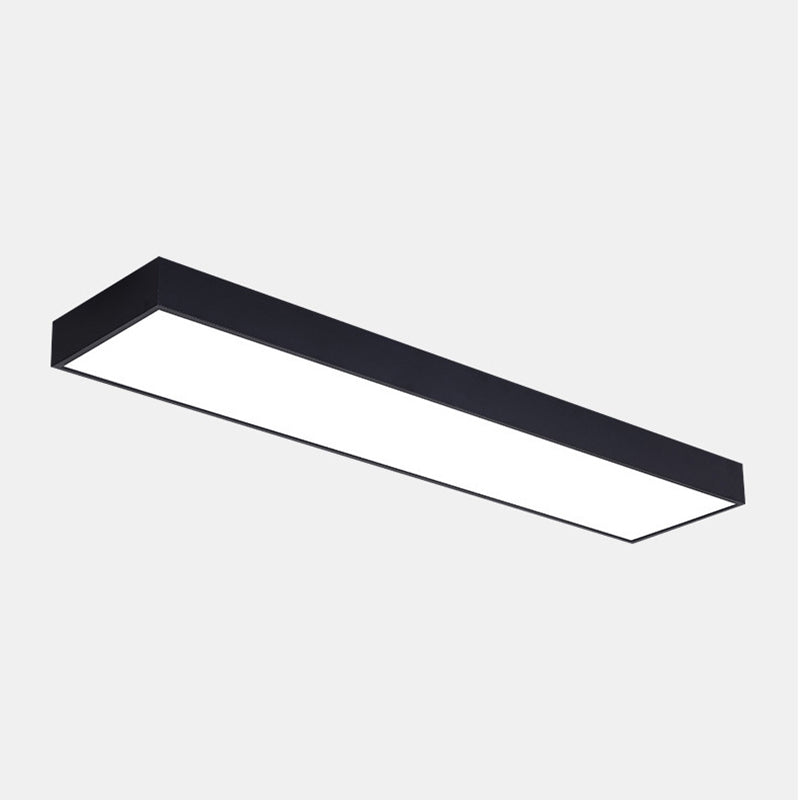 Modern Simple Rectangle Ceiling Lamp Aluminium 1 Light Flush Mount Light for Office