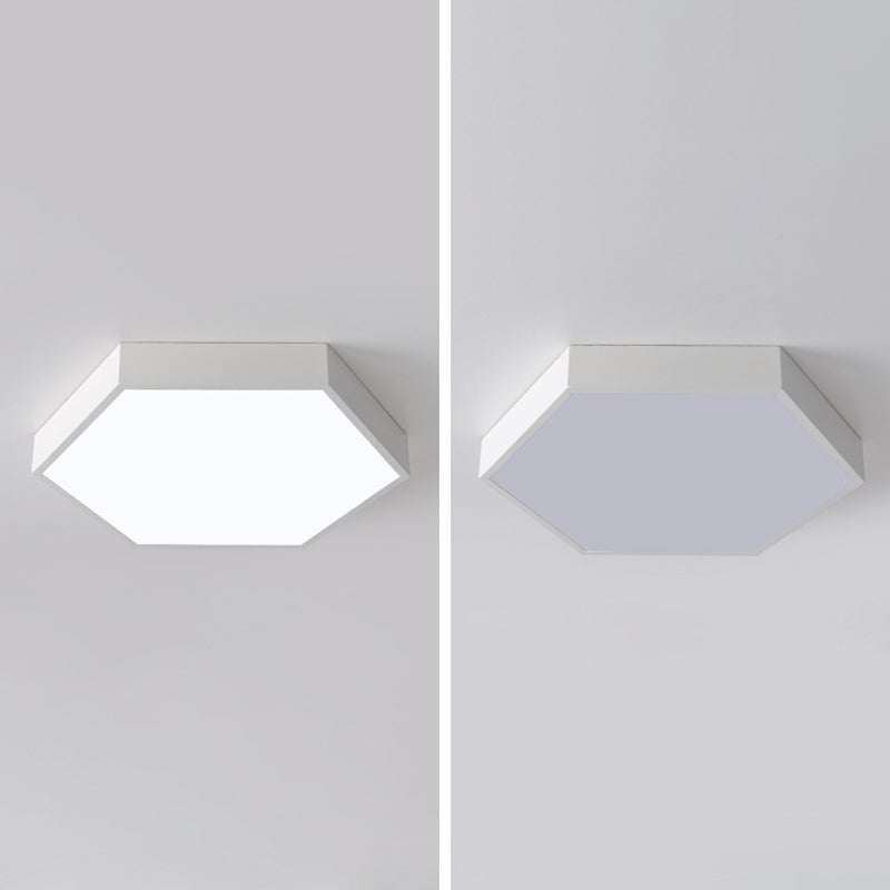 Luminaires encastrés hexagonaux de style simple et moderne en métal à 1 lumière