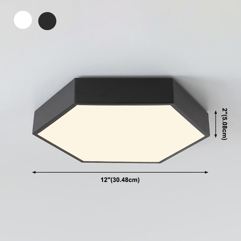 Luminaires encastrés hexagonaux de style simple et moderne en métal à 1 lumière
