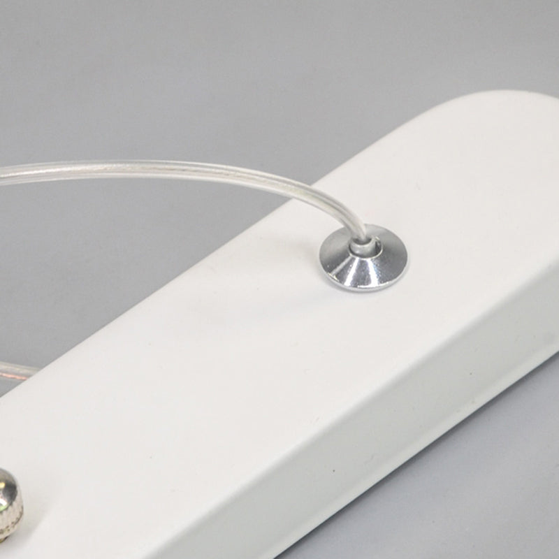 Moderne lineare Insel Kronleuchter Lichter Acrylinsellampen im weißen Finish