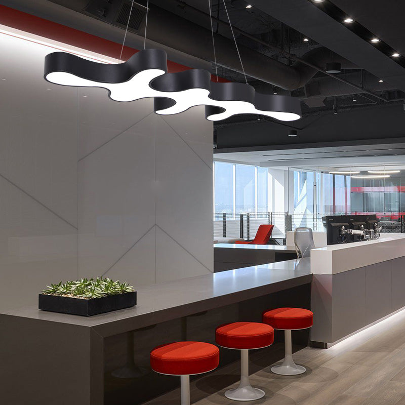 Modern Unique Shape Chandelier Lighting Fixtures Acrylic Island Ceiling Light