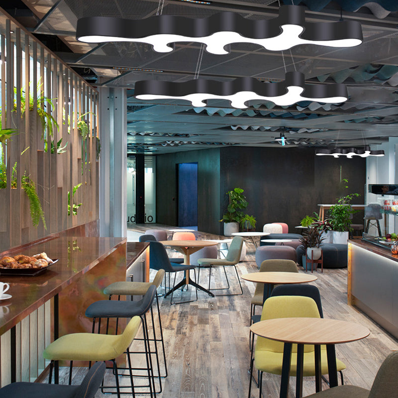 Modern Unique Shape Chandelier Lighting Fixtures Acrylic Island Ceiling Light