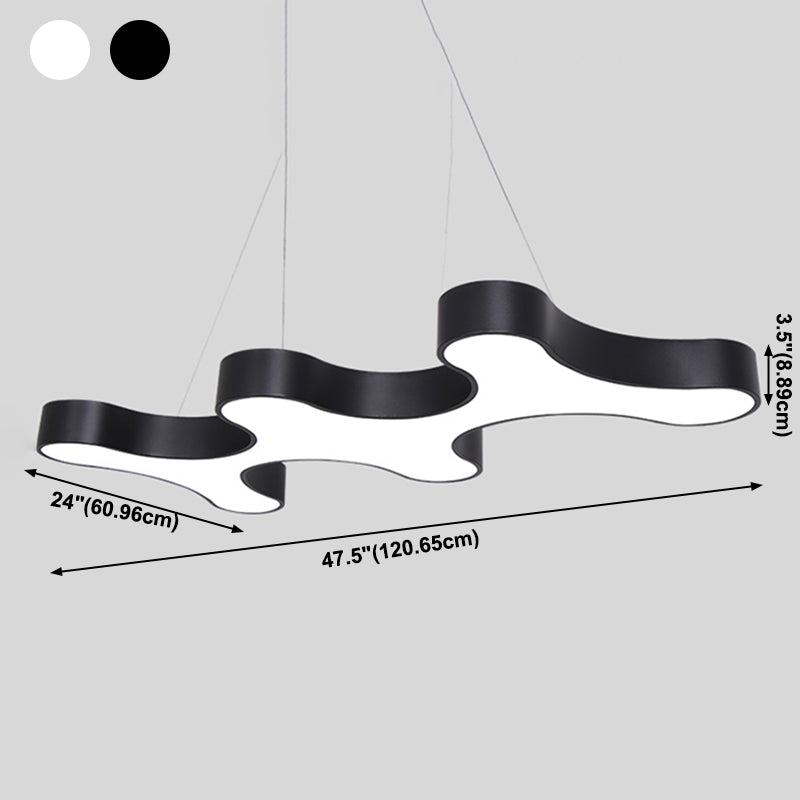 Modern Unique Shape Chandelier Lighting Fixtures Acrylic Island Ceiling Light