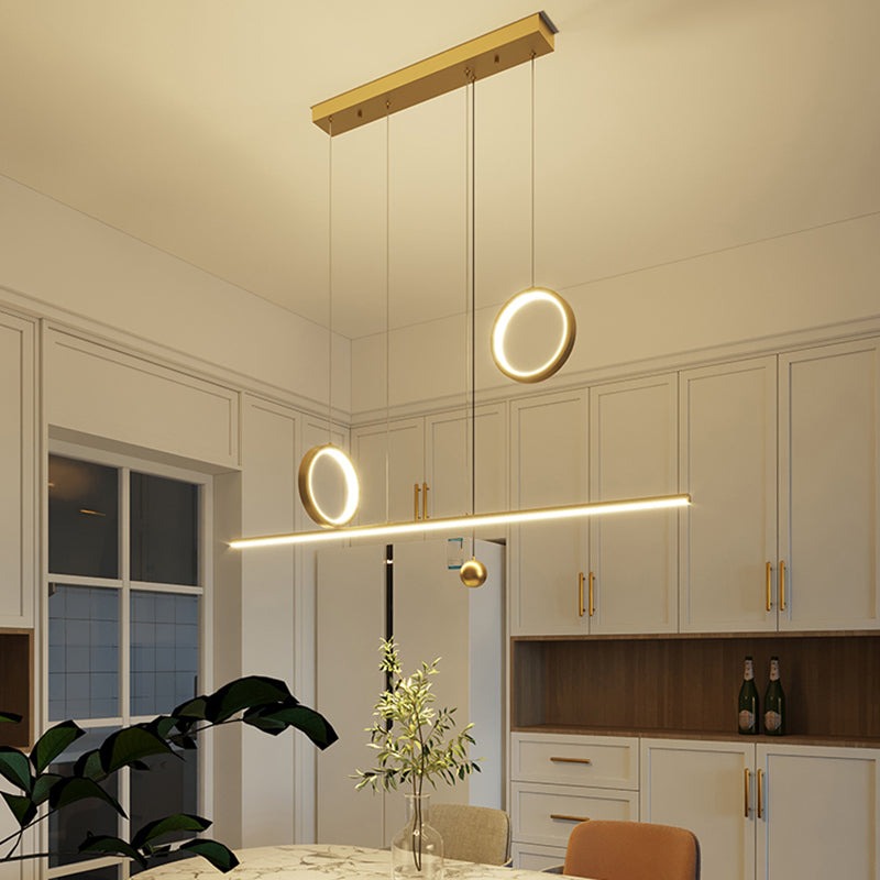 3 Light Geometric Island Lights Contemporary Island Lighting Metal Island Ceiling Light