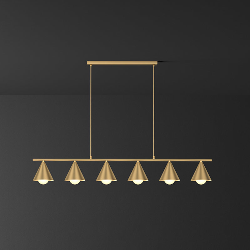 Cone Island Lights Contemporary Metal Island Plafond Light in Gold