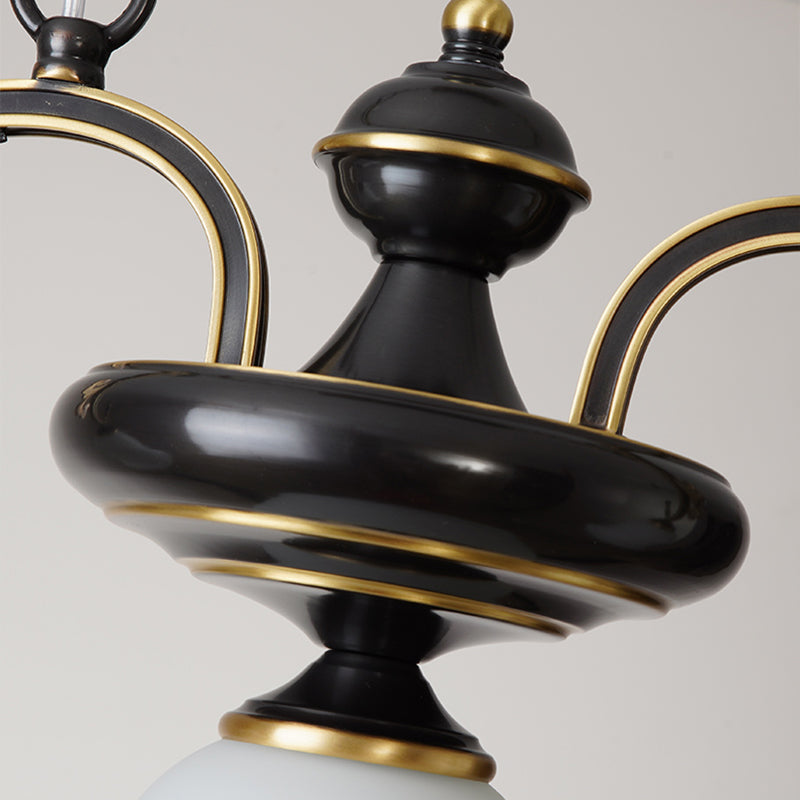 Industrial Pendant Lighting Bell Shape Glass 3 Light Island Ceiling Light