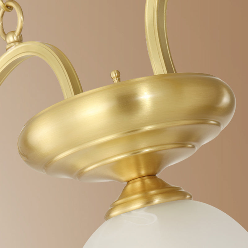 Isola contemporanea illuminazione vetro a campana 3 luce dell'isola luce in oro