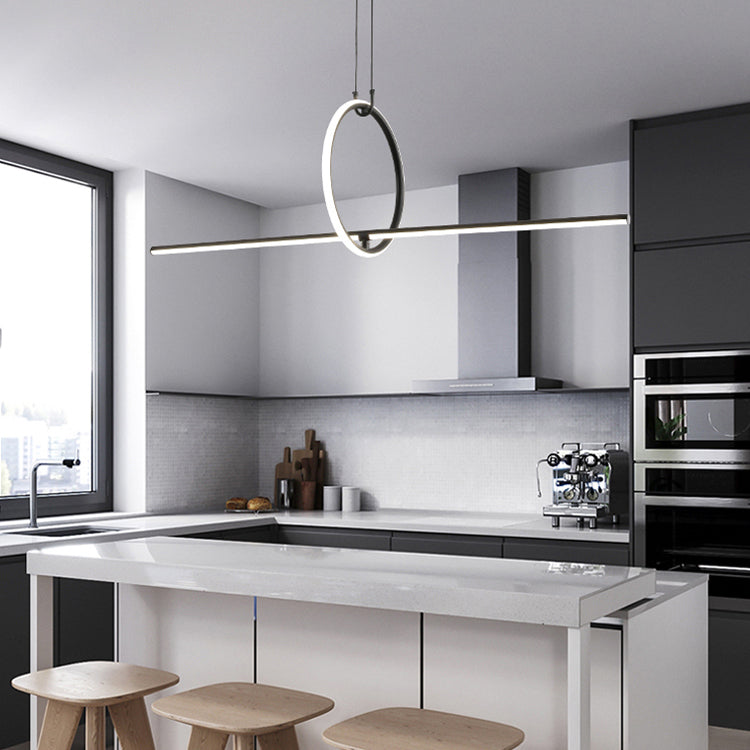 Luces colgantes de la isla lineal iluminación colgante moderna para cocina