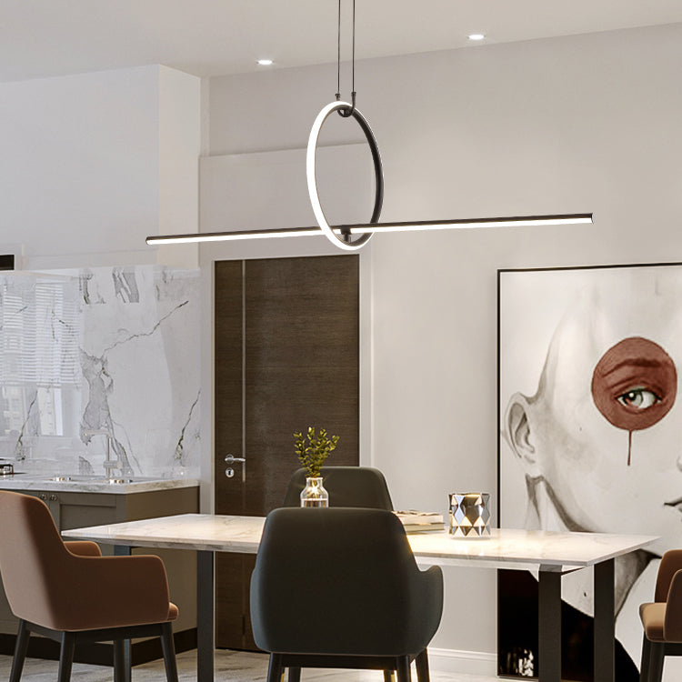 Luces colgantes de la isla lineal iluminación colgante moderna para cocina