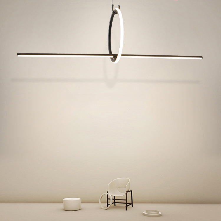 Luces colgantes de la isla lineal iluminación colgante moderna para cocina