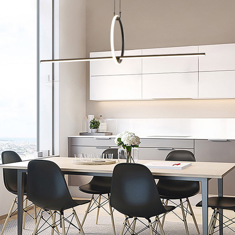 Luces colgantes de la isla lineal iluminación colgante moderna para cocina