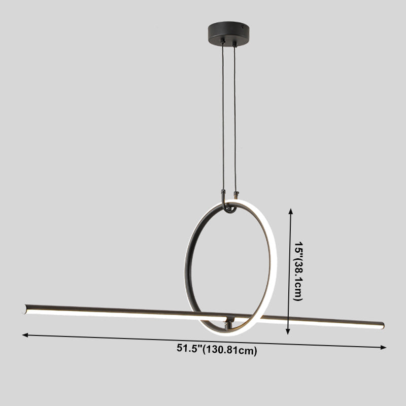 Luces colgantes de la isla lineal iluminación colgante moderna para cocina