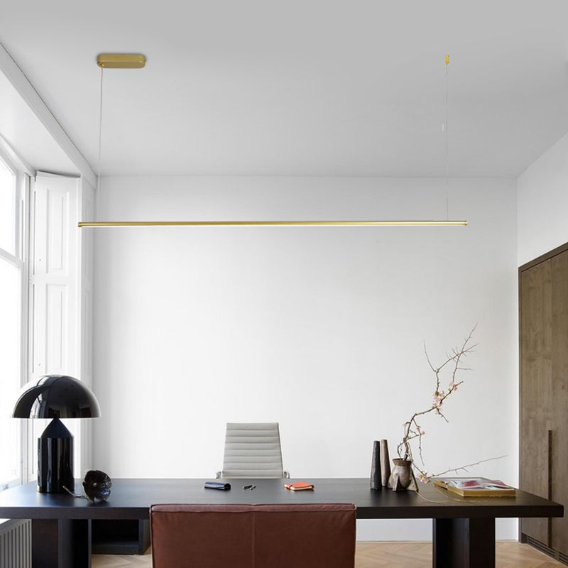 Accesorios de iluminación lineal modernos Luz de techo colgante de metal