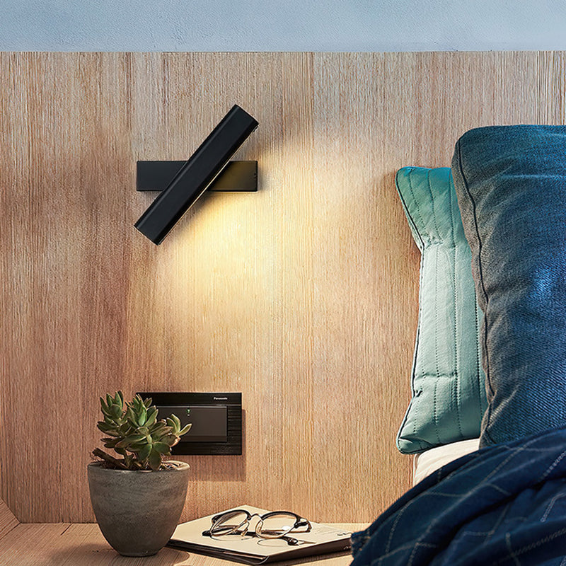 1 Light Rectangular Shade Wall Lighting Modern Style Metal Wall Mounted Light Fixture