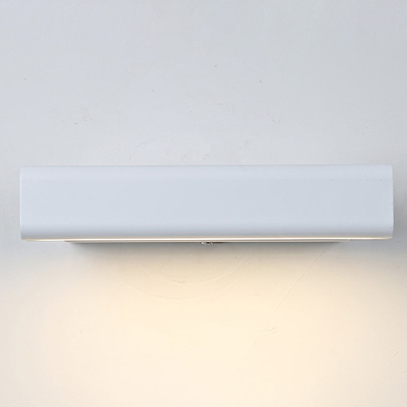 1 Light Rectangular Shade Wall Lighting Modern Style Metal Wall Mounted Light Fixture