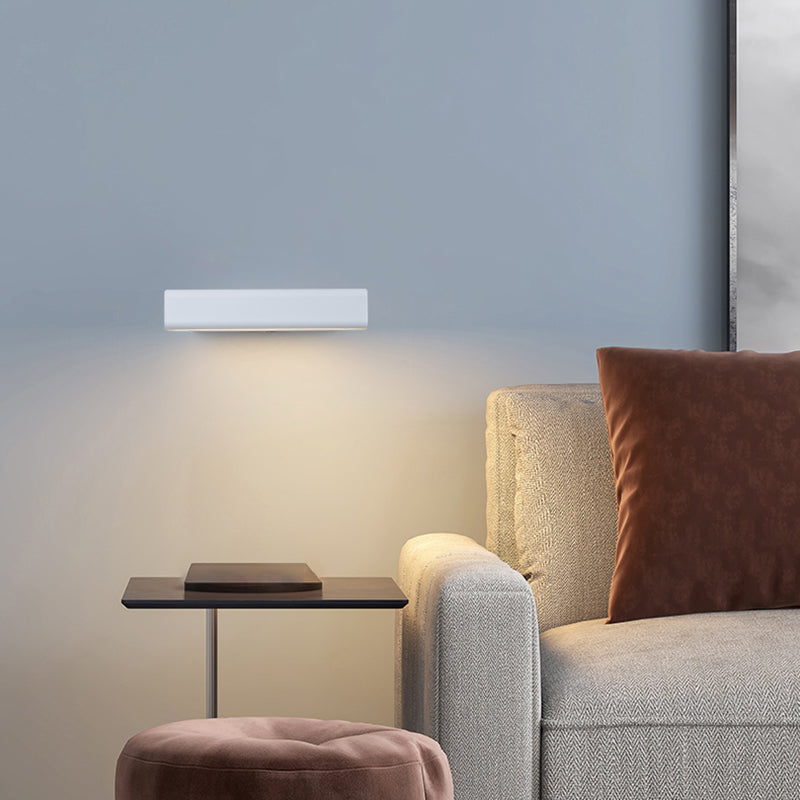 1 Light Rectangular Shade Wall Lighting Modern Style Metal Wall Mounted Light Fixture