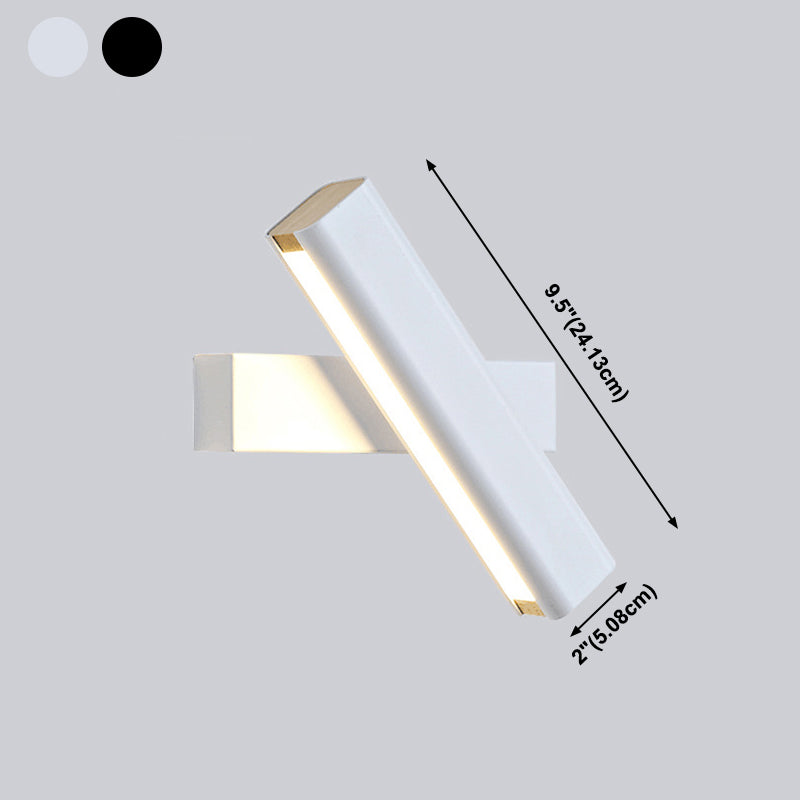 1 Light Rectangular Shade Wall Lighting Modern Style Metal Wall Mounted Light Fixture