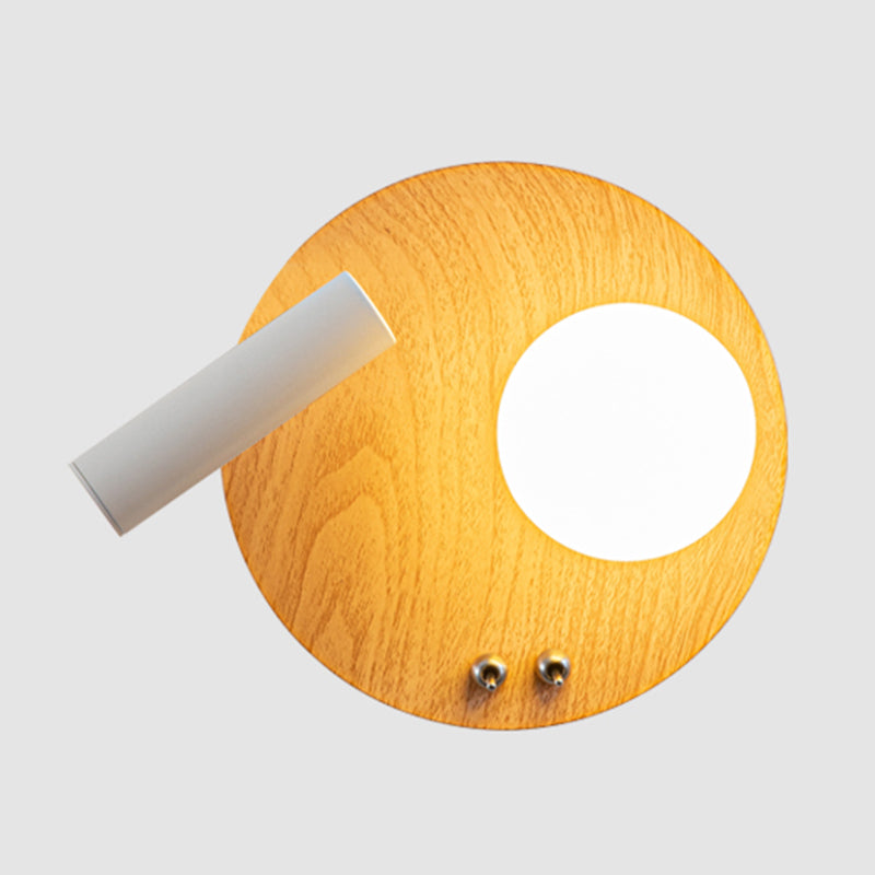 2 luces de lectura geométrica de la iluminación de pared de estilo moderno lámpara montada en la pared en marrón