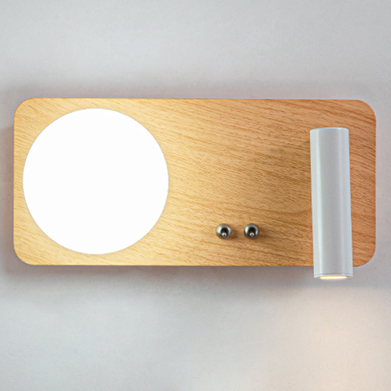 2 luces de lectura geométrica de la iluminación de pared de estilo moderno lámpara montada en la pared en marrón