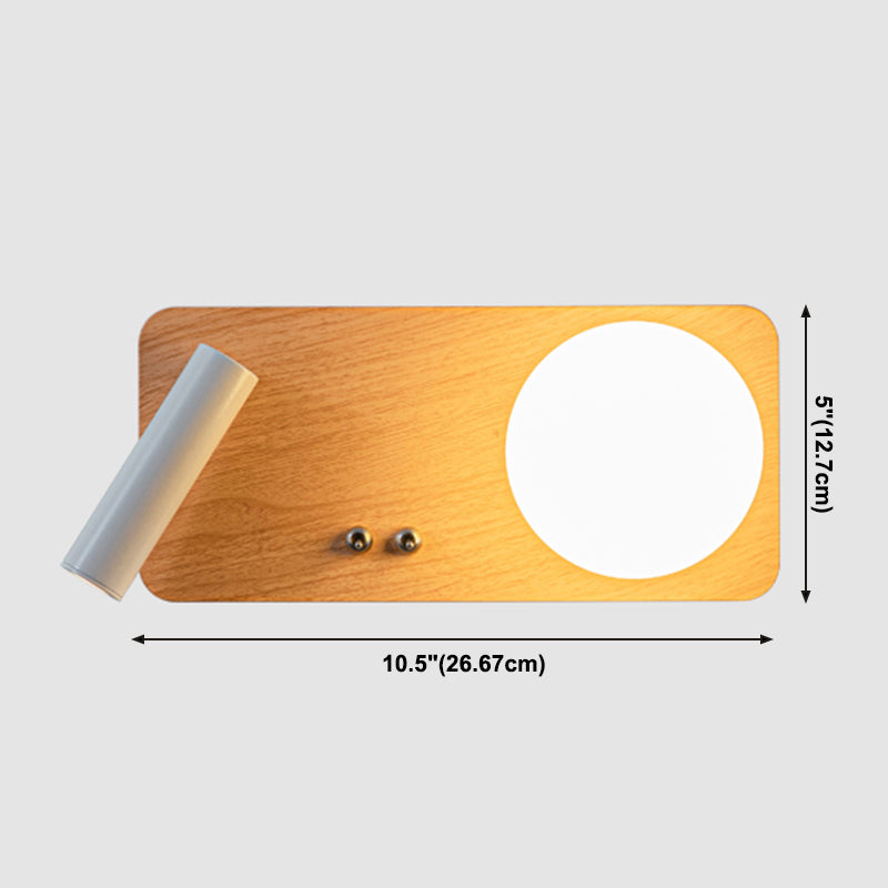 2 luces de lectura geométrica de la iluminación de pared de estilo moderno lámpara montada en la pared en marrón