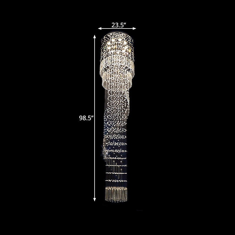 Gold 9 Heads LED LEDLING DE LA ILUMINIZACIÓN Modernismo en cascada múltiple lámpara colgante múltiple