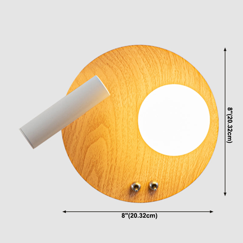 2 luces de lectura geométrica de la iluminación de pared de estilo moderno lámpara montada en la pared en marrón