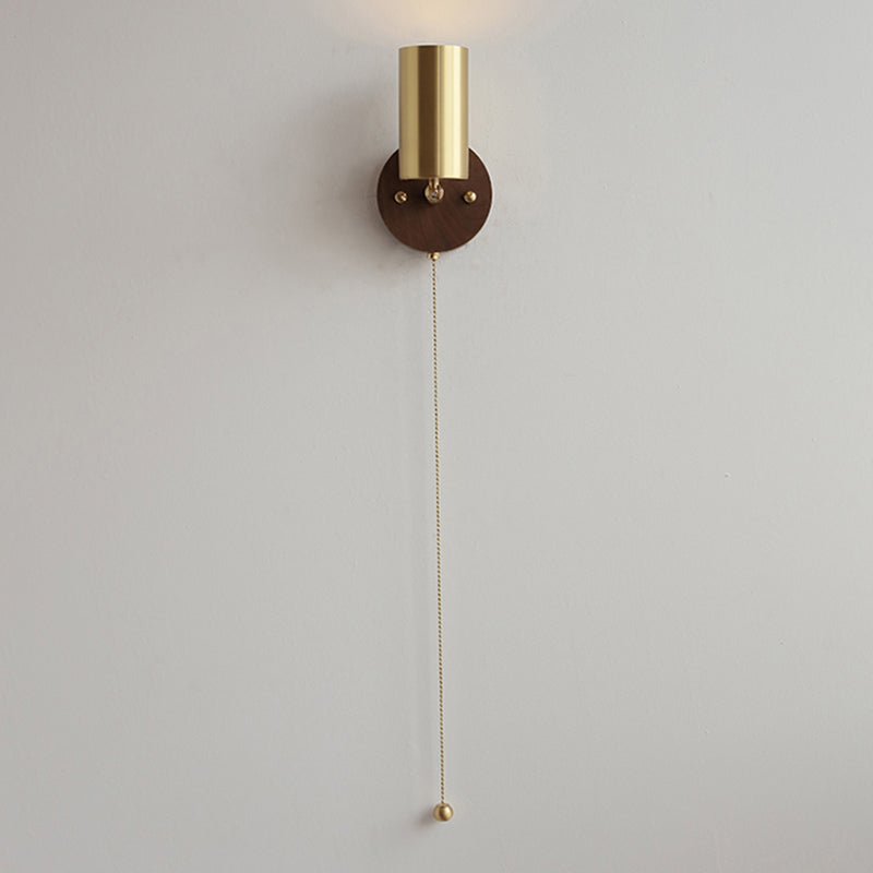 Metallzylinderwand -Lampen zeitgenössische 1 leichte Leuchtenleuchten in Gold