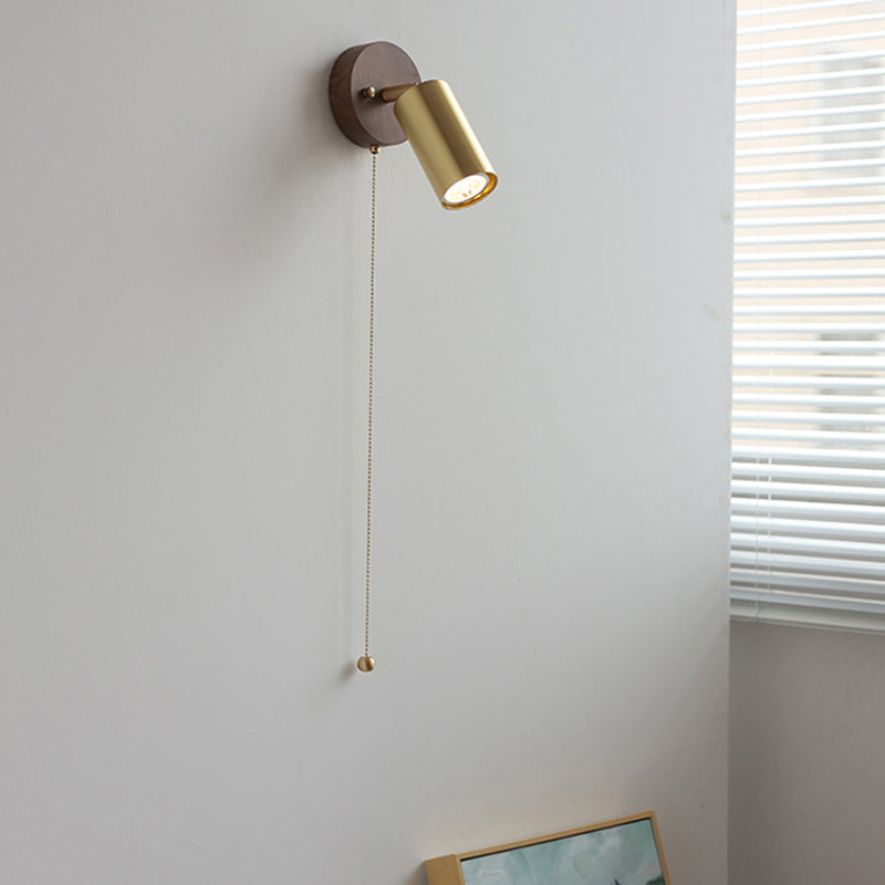 Metallzylinderwand -Lampen zeitgenössische 1 leichte Leuchtenleuchten in Gold