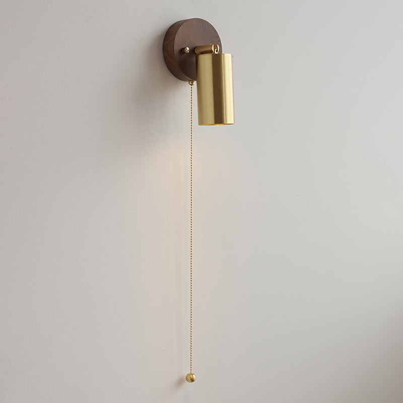 Metallzylinderwand -Lampen zeitgenössische 1 leichte Leuchtenleuchten in Gold