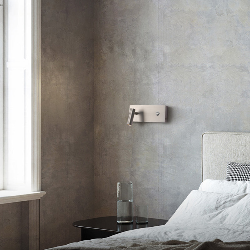 Einstellbare 1 leichte rechteckige LED -Wandlampen moderne Metallleuchten im modernen Stil