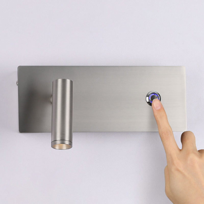 Einstellbare 1 leichte rechteckige LED -Wandlampen moderne Metallleuchten im modernen Stil