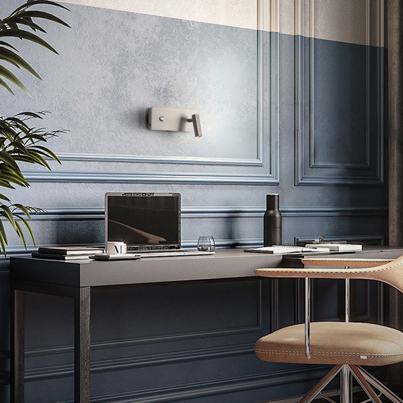 Einstellbare 1 leichte rechteckige LED -Wandlampen moderne Metallleuchten im modernen Stil