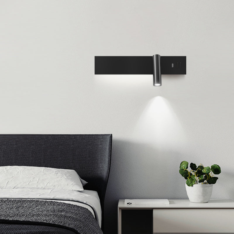 Lámparas de pared LED rectangulares ajustables lámparas de aplanque de metal de estilo moderno