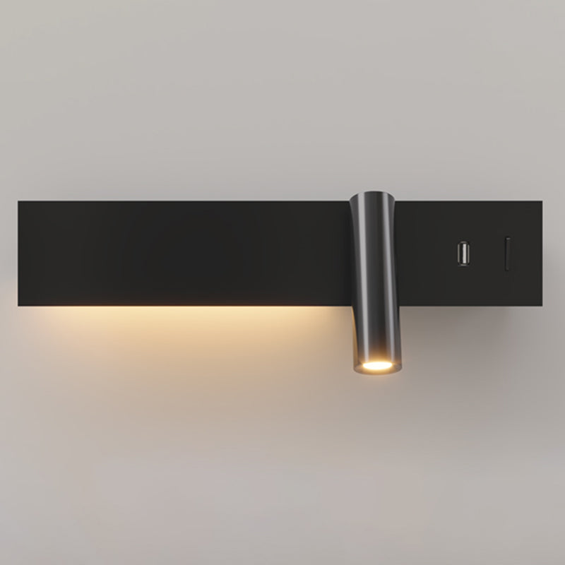 Lámparas de pared LED rectangulares ajustables lámparas de aplanque de metal de estilo moderno