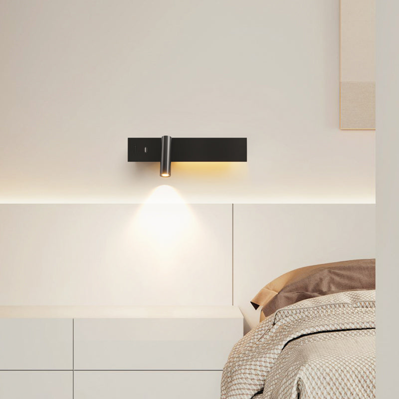 Lámparas de pared LED rectangulares ajustables lámparas de aplanque de metal de estilo moderno